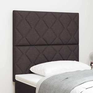 vidaXL Tăblie din Țesătură cu headboard Maro închis 100 cm țesătură imagine