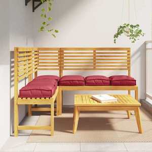 vidaXL Pernă pentru șezut din paleți 6 pcs Roșu Vin 40 x 40 x 8 cm imagine