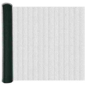 vidaXL Gard hexagonal Verde 1.2 x 10 m Oțel imagine