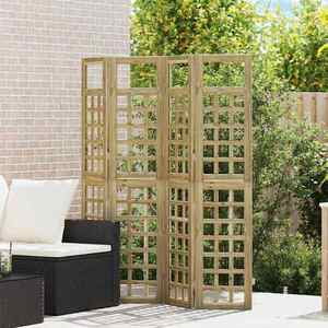 vidaXL Paravan de intimitate Manual 4 pcs Maro 160 x 180 cm imagine