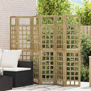 vidaXL Paravan de intimitate Manual 6 pcs Maro 240 x 180 cm imagine