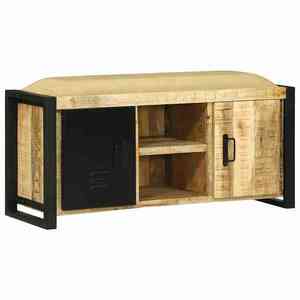 vidaXL Cabinet de Bancă Maro 100 x 35 x 50 cm Lemn masiv de mango imagine