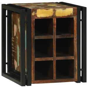 vidaXL Raft pentru vin 34.5 x 35 x 39 cm Lemn masiv recuperat imagine