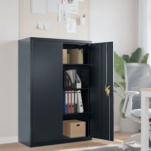 vidaXL Fișet, antracit, 90x40x140 cm, oțel imagine