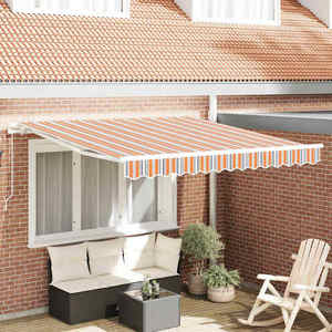 vidaXL Cortina Retractabilă Portocaliu Gri Albastru Alb 350 x 250 cm imagine