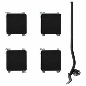 vidaXL Role pentru mobilă, 4 buc., cu dispozitiv de ridicare, 13, 5x13, 5x6 cm, oțel, 1300 kg imagine