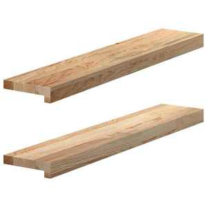 vidaXL Pervaz 2 buc lemn masiv de stejar netratat 80x15x2 cm imagine