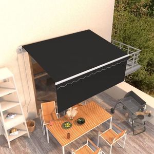 vidaXL Copertină retractabilă automat cu stor, antracit, 3x2, 5 m imagine