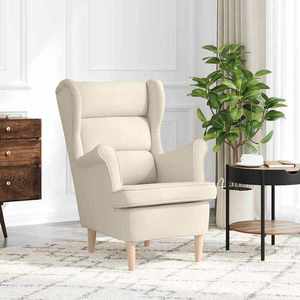 vidaXL Fotoliu, alb, 74x84x100 cm, pânză textil imagine