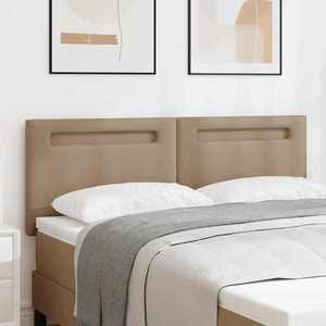 vidaXL Tăblie LED Cappuccino 160 cm Piele artificială imagine