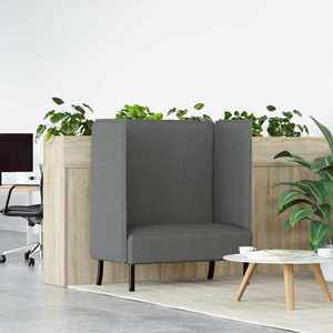 vidaXL Canapea cu spătar înalt Gri închis 109 x 56 x 121 cm țesătură imagine