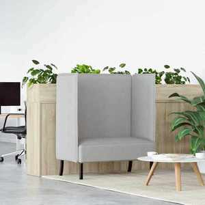 vidaXL Canapea cu spătar înalt Gri de nor 109 x 56 x 121 cm țesătură imagine