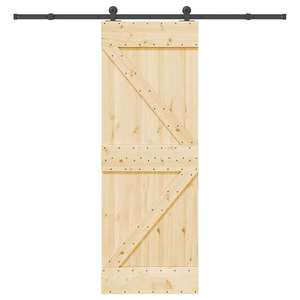 vidaXL Ușă glisantă cu set de feronerie 70x210 cm, lemn masiv de pin imagine