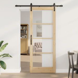 vidaXL Ușă glisantă Altele ORKDAL Maro 83 x 211 cm imagine