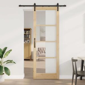 vidaXL Ușă glisantă Altele ORKDAL Maro 83 x 232 cm imagine