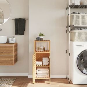 vidaXL Dulap de baie cu raft, 36x33x87 cm, bambus imagine