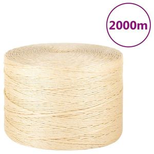 vidaXL Frânghie, 2000 m, sisal 100%, 3 mm imagine