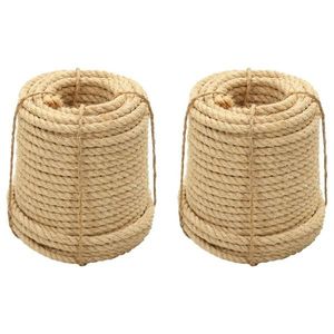 vidaXL Frânghii de sisal, 2 buc., 12 mm, 250 m imagine