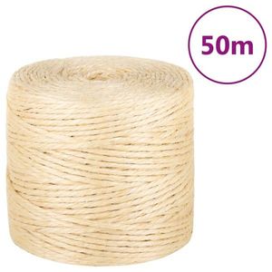 vidaXL Frânghie, 50 m, sisal 100%, 4 mm imagine