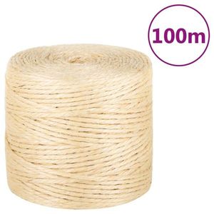 vidaXL Frânghie, 100 m, sisal 100%, 4 mm imagine
