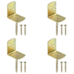 vidaXL Suporturi panou gard, formă L, 4 buc, metal galvanizat imagine