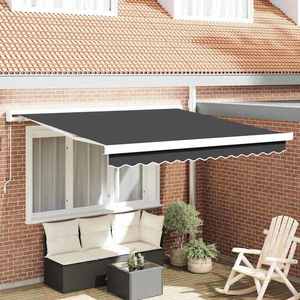 vidaXL Cortina Retractabilă Antracit 300 x 250 cm Stofă și Metal imagine