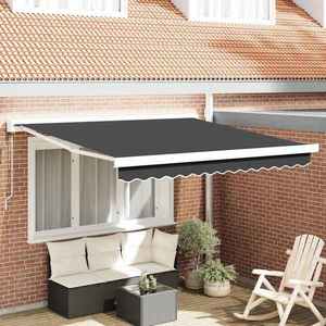vidaXL Cortina Retractabilă Antracit 300 x 250 cm Stofă și Metal imagine
