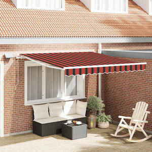 vidaXL Cortina Retractabilă portocaliu și maro 300 x 250 cm țesătură imagine
