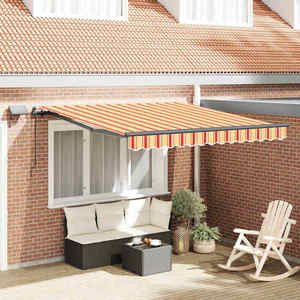 vidaXL Cortina Retractabilă galben și portocaliu 300 x 250 cm țesătură imagine