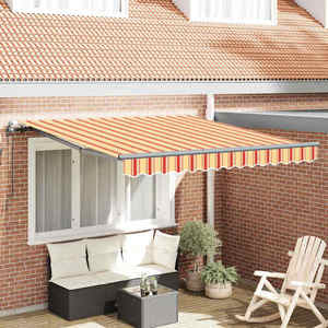 vidaXL Cortina Retractabilă galben și portocaliu 300 x 250 cm țesătură imagine