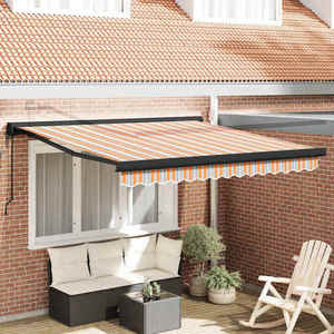 vidaXL Cortina Retractabilă Multicolour 300 x 250 cm Stofă și Metal imagine