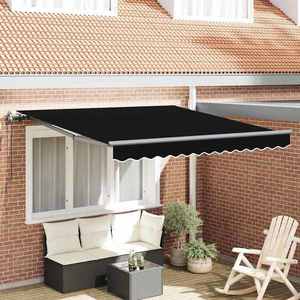 vidaXL Cortina Retractabilă Negru 300 x 250 cm țesătură imagine
