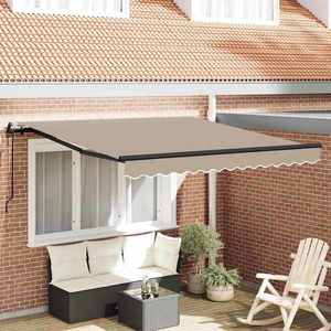 vidaXL Cortina Retractabilă Bej 300 x 250 cm țesătură imagine