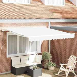 vidaXL Cortina Retractabilă 300 x 250 cm Alb imagine