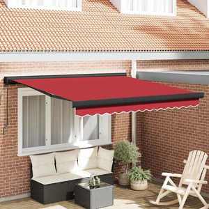 vidaXL Cortina Retractabilă Roșu 300 x 250 cm Stofă și Metal imagine