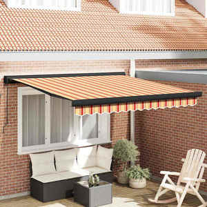 vidaXL Cortina Retractabilă Galben și portocalie 350 x 250 cm imagine