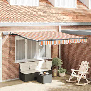 vidaXL Cortina Retractabilă Manual Multicolour 350 x 250 cm țesătură imagine