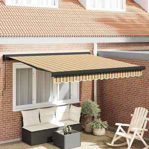 vidaXL Cortina Retractabilă Multicolour 350 x 250 cm Stofă și Metal imagine
