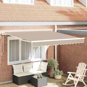 vidaXL Cortina Retractabilă 350 x 250 cm Bej imagine