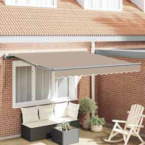 vidaXL Cortina Retractabilă Bej 350 x 250 cm țesătură imagine