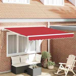 vidaXL Cortina Retractabilă 350 x 250 cm Roșu imagine
