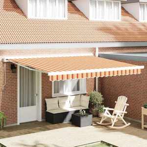 vidaXL Cortina Retractabilă Galben și portocalie 400 ×300 cm imagine