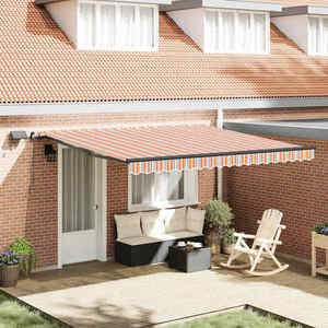 vidaXL Cortina Retractabilă Manual Multicolour 400 ×300 cm țesătură imagine