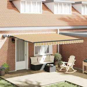 vidaXL Cortina Retractabilă Manual Multicolour 400 ×300 cm țesătură imagine