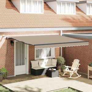 vidaXL Cortina Retractabilă cu Bej 400 × 300 cm țesătură imagine