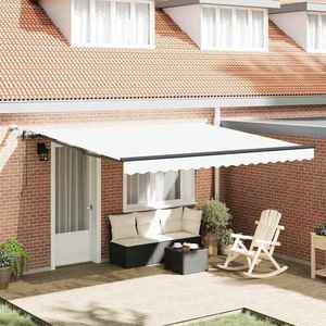 vidaXL Cortina Retractabilă cu Alb 400 × 300 cm țesătură imagine