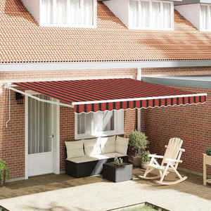 vidaXL Cortina Retractabilă galben și portocaliu 400 ×350 cm țesătură imagine