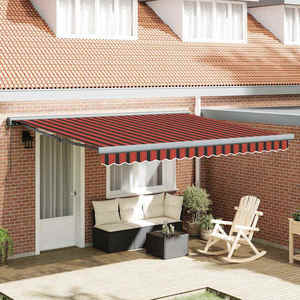 vidaXL Cortina Retractabilă galben și portocaliu 400 ×350 cm țesătură imagine