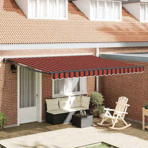 vidaXL Cortina Retractabilă galben și portocaliu 400 × 350 cm țesătură imagine