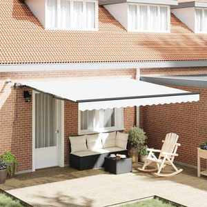 vidaXL Cortina Retractabilă cu Alb 400 × 350 cm țesătură imagine